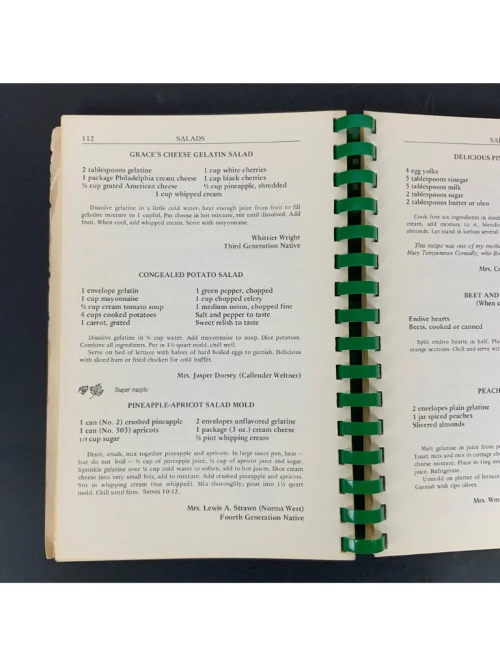 Atlanta Natives Favorite Recipes Spiral-Bound Cookbook 1980 Georgia USA Vintage